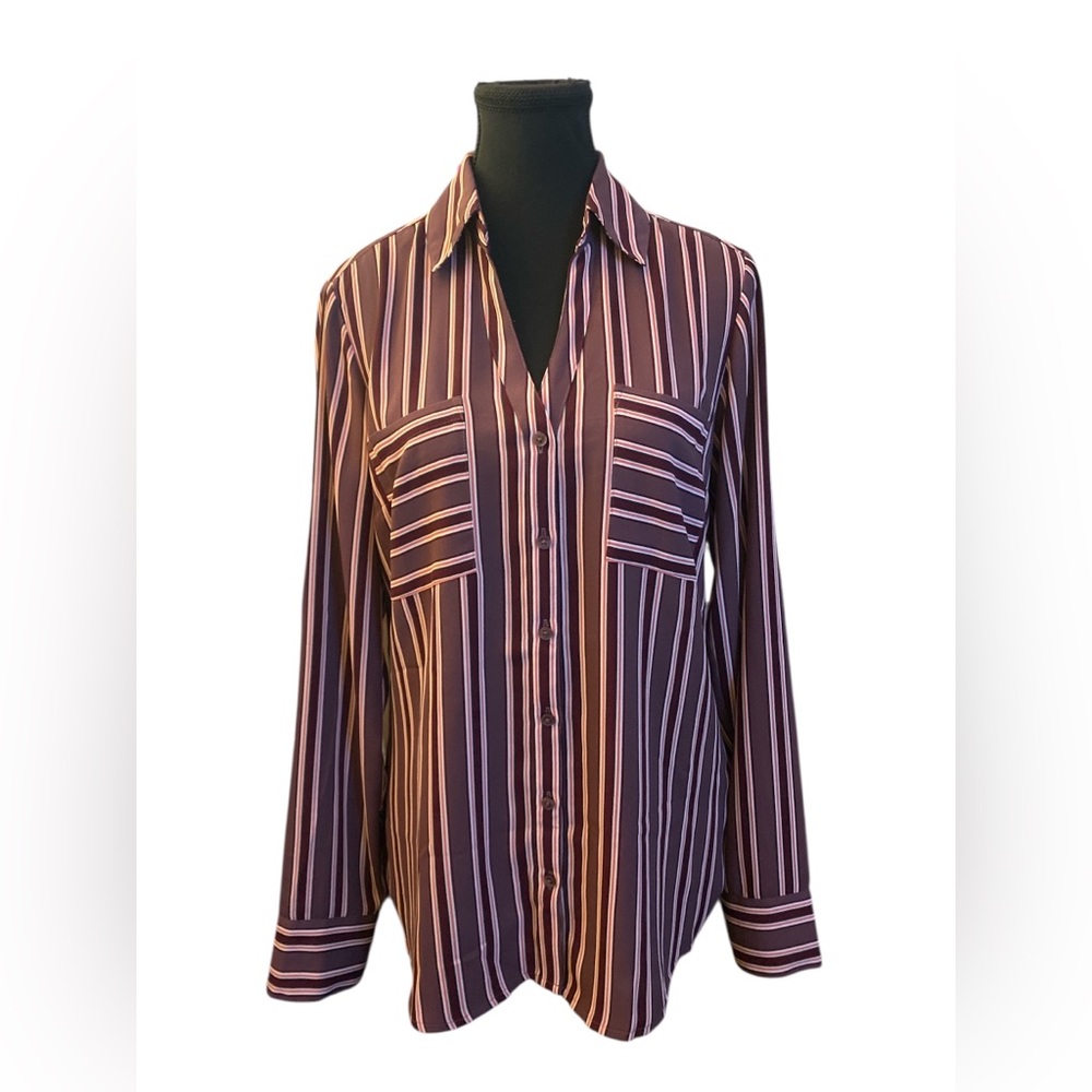Express Portofino Long Sleeve Button Down Shirt EUC M